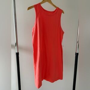 Sonoma Coral Crewneck Cotton Dress